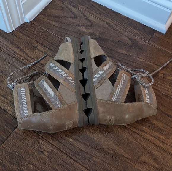 Sorel Joanie II Lace Up Wedge Heel Sandals Size 6 - Picture 5 of 8